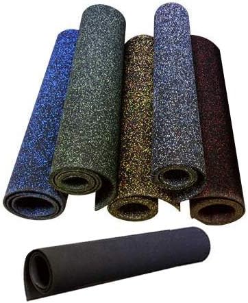 American Floor Mats 1/4in (7mm) Thick 10% Red 4' x 40' Heavy Duty Rubber Rolls, Protective Exercise Mats, Home Gym Rubber Flooring