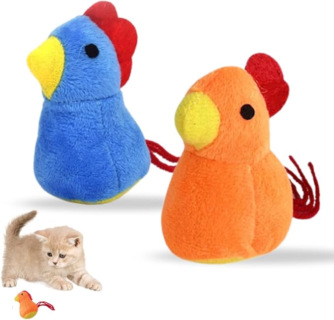 Catnip Cat Toy, 2 Pack Chicken Bird Interactive Chew Kicker Toys, cat Toys for Indoor Cats, Boredom Relief Kitten Exercise, Soft Durable for All Breed