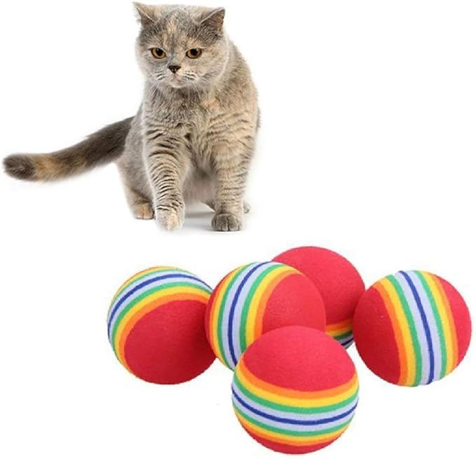 Colorful Soft Foam Rainbow Play Balls for Pet Dog and Cat Toys (12)