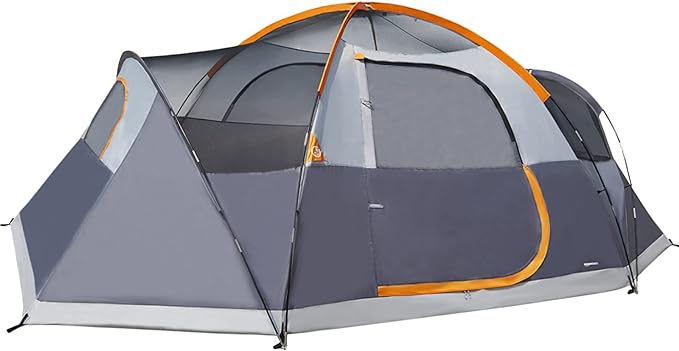 Amazon Basics Camping Tent, 3-Season Dome Design with Rainfly