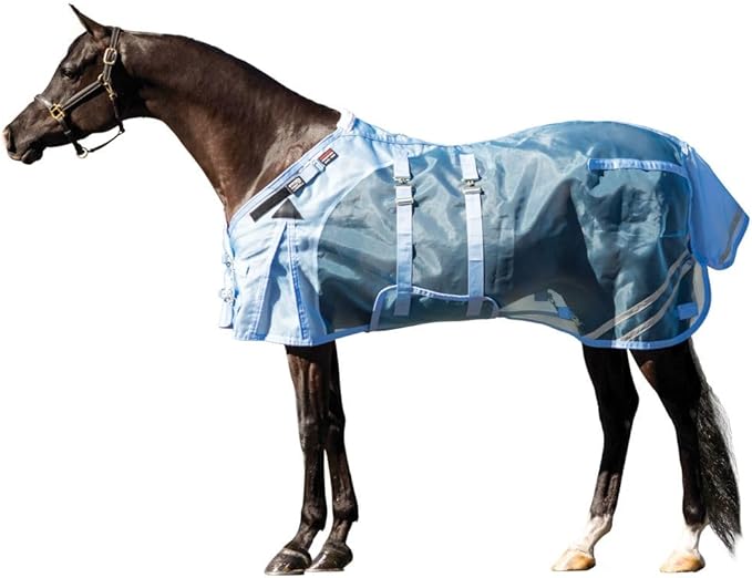 Schneiders Mosquito Mesh II Adjusta-Fit Horse Fly Sheets | Insect & UV Protection for Horses | Durable 350D Mesh | Reflective Safety Stripes