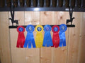 Showoff Black 14ga Steel Award Rack - Horse, Wall Mount or Stall Mount, USA Made
