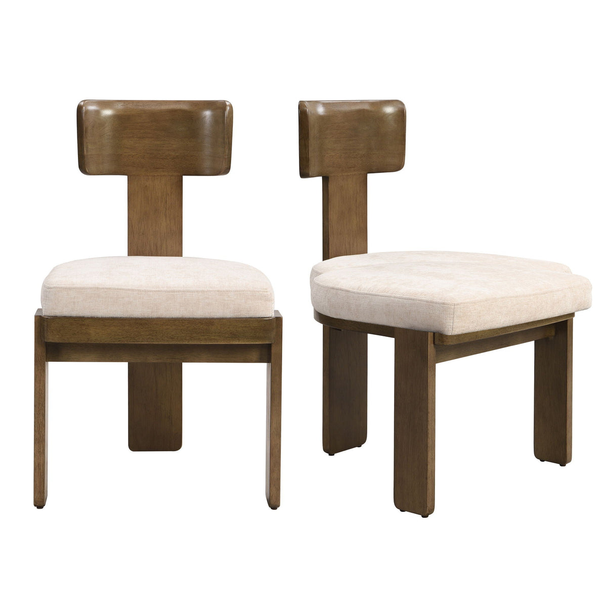 Upholstered Dining Fabric Side Chairs (Set of 2)
