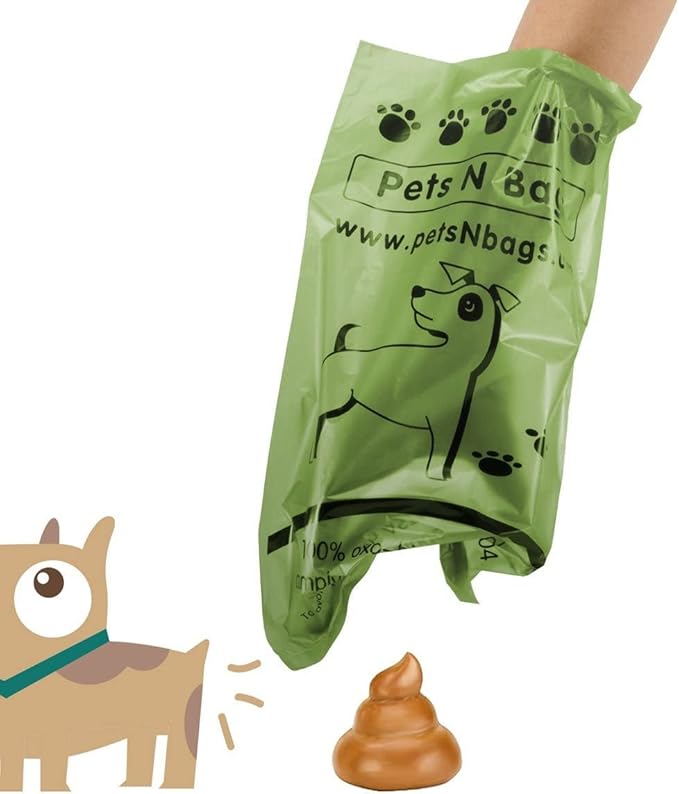 Dog Poop Bags, Dog Waste Bags, Biodegradable Unscented Refill Rolls, Includes Dispenser