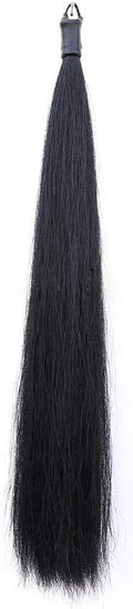 Horse Tail Extensions with Braided Horsehair Loop, Blunt Cut Bottom, 28-30 inches Long and 3/8 lb Weight