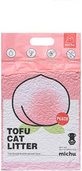 Tofu Cat Litter Natural Clumping Tofu Cat Litter, Fast Clumping and Easily Scoop-able 5.5lb/88oz 5 Scents - Peach, 2 Pack