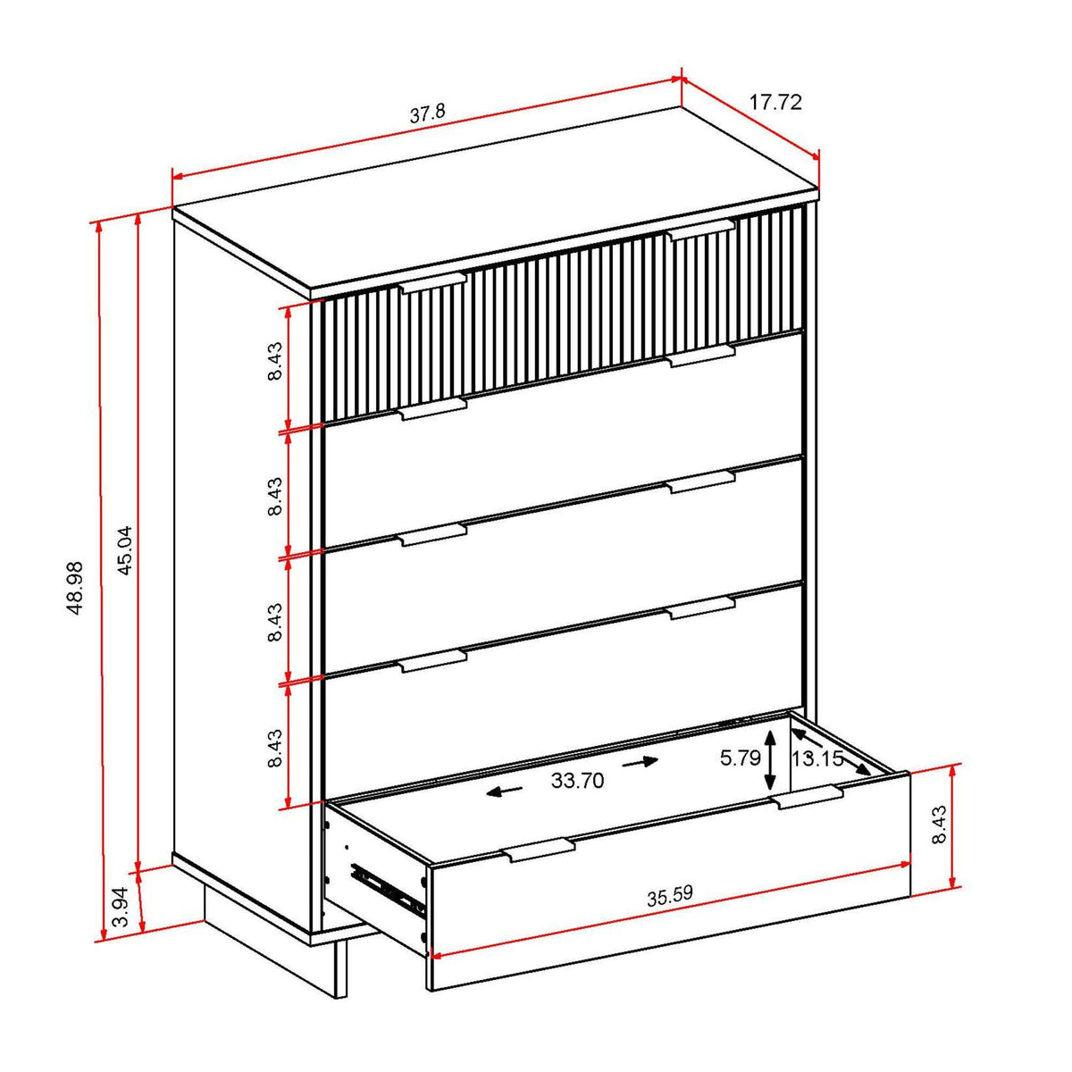 Granville - Chest With 5 Drawers