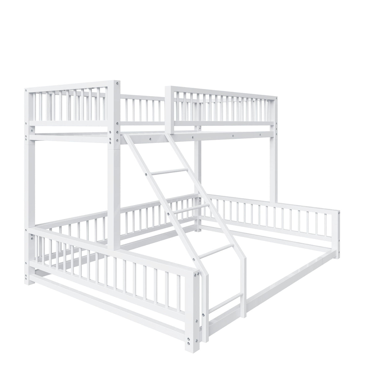Bunk Bed With Ladder And Safety Guardrails