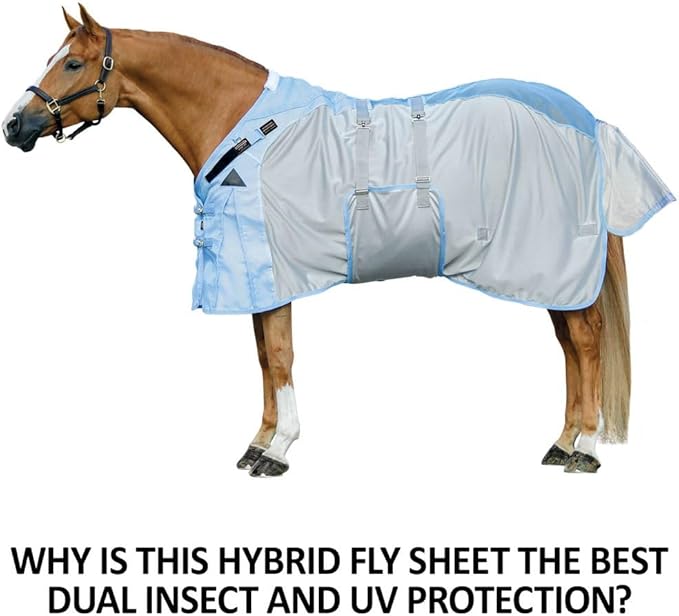 Schneiders Adjusta-Fit Mosquito Mesh Hybrid II Horse Fly Sheets | Ultimate Insect & UV Protection for Equine Comfort