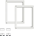 Acrylic Dog Playpen Suitable for Expanding Clear Dog Playpen Includes 2 I-Type Connectors and 2 Suction Cup Bases（23.6", 2PCS