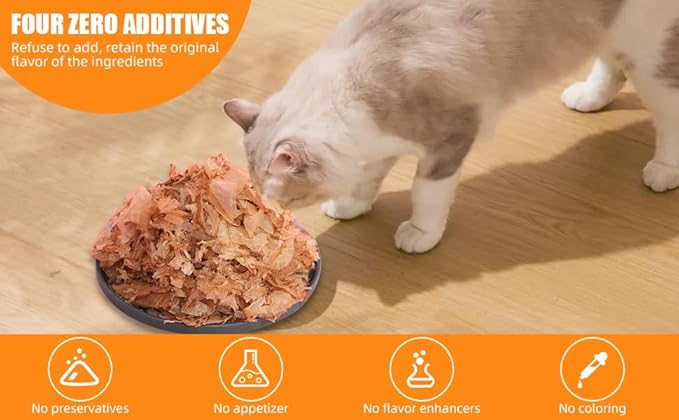 Purrfectpaws Premium Dried Bonito Flakes: Delicious Treats for Dogs & Cats - All-Natural and High in Protein - 4oz Bag
