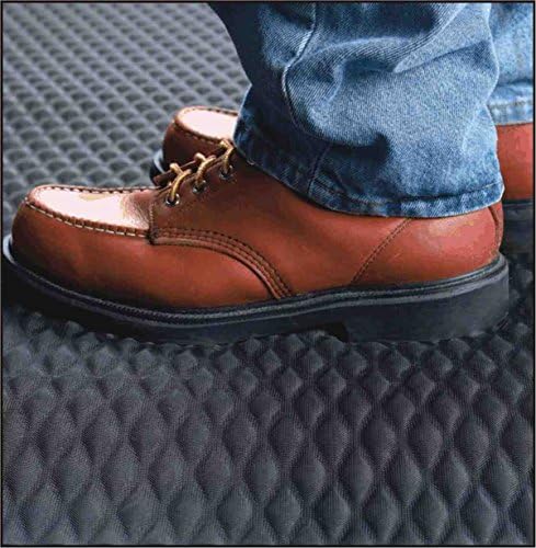 American Floor Mats Hog Heaven Premium 7/8" Black & Black Border 2' x 3' Nitrile Backed Anti-Fatigue Comfort Mat