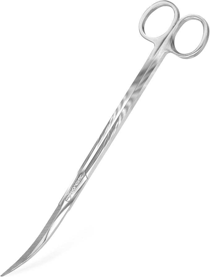 Long Aquarium Scissors for Plants 9.8 inches, Aquascaping Scissors Curved, Aquarium Plant Trimmer, Aquascape Tools, Terrarium Tools for Plants