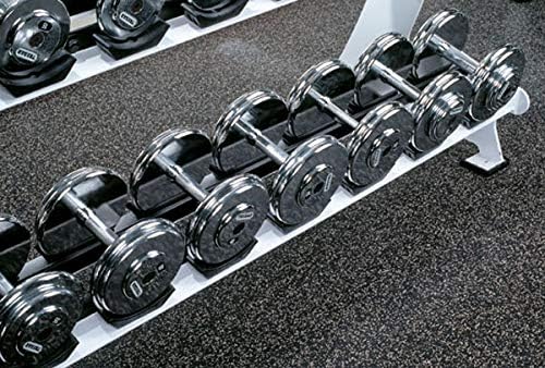 American Floor Mats 1/4in (7mm) Thick Solid Black 4' x 13' Heavy Duty Rubber Rolls, Protective Exercise Mats, Home Gym Rubber Flooring
