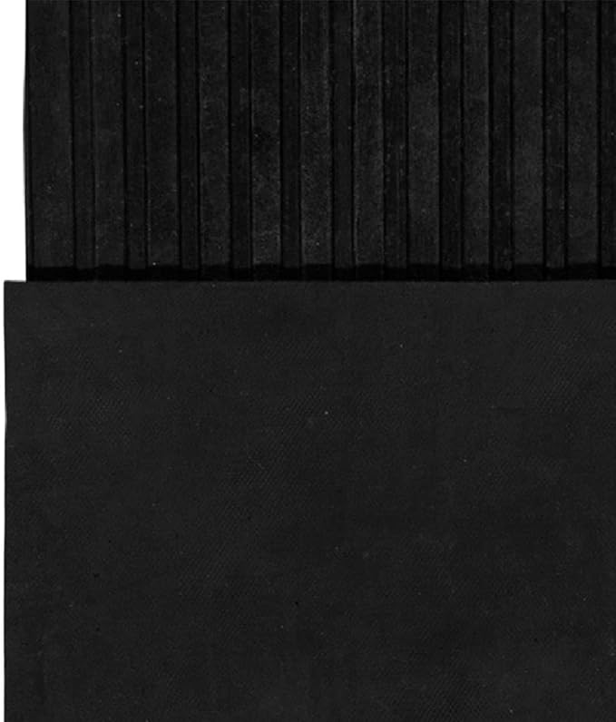 Indoor/Outdoor Hose-Wash Lines Design Non-Slip Rubber 2x3 Modern Entryway Mat for Entryway, Patio, Backyard, Garage, 20" x 39", Black