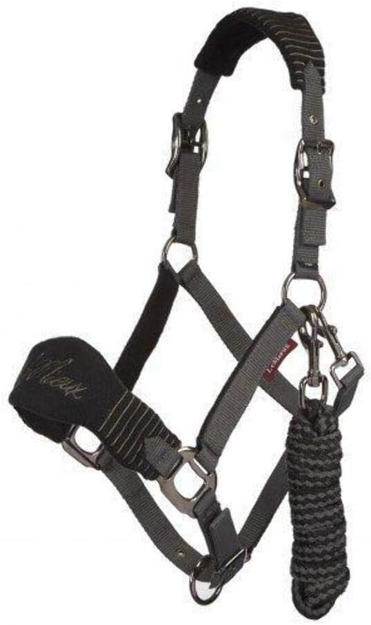 LeMieux Vogue Fleece Headcollar - Halter & Leadrope - Extra Padding, Adjustable at Curb and Poll Strap