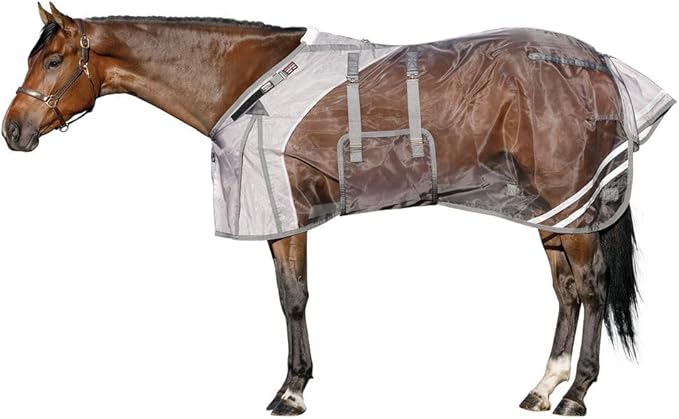 Schneiders Mosquito Mesh II Adjusta-Fit Horse Fly Sheets | Insect & UV Protection for Horses | Durable 350D Mesh | Reflective Safety Stripes