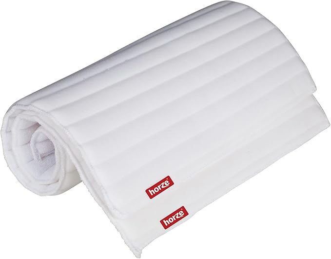HORZE Rear Leg No Bow Equine Standing Wraps Pair - Off-White - Horse