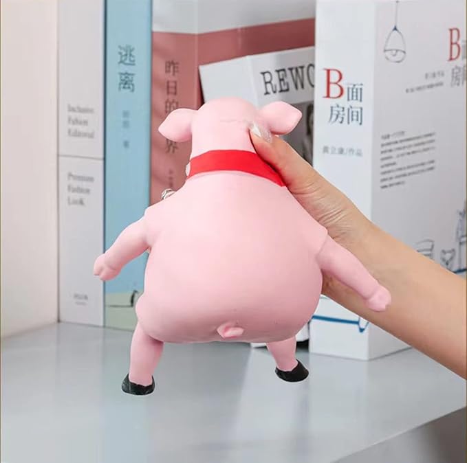 Stretchy Glue-Sand Filled Rubber Pig, Latex Piglet Soft Decompression Doll Toy, Animal High-Elastic Stretchable, Decompression Toy for Adults and Children