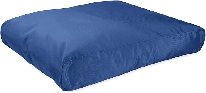K9 Ballistics Tough Rectangle Pillow Medium Dog Bed - Removable Cover, Washable, Durable & Water Resistant Dog Bed Made for Medium Dogs 33"x27" Blue Quartz