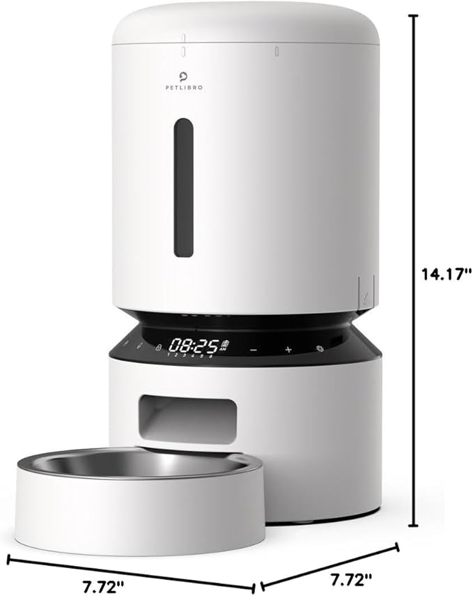PETLIBRO Automatic Cat Feeder, Automatic Dog Feeder with Freshness Preservation, 5L Timed Cat Feeders for Dry Food, Up to 6 Meals Per Day, Granary Pet Feeder for Cats/Dogs