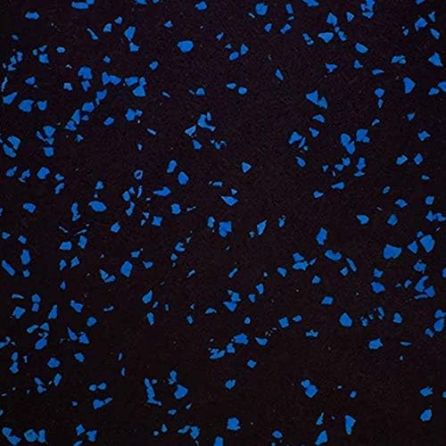 Playsafer Genaflex Rubber Gym Floor Mat, Heavy Duty Commercial Protective Gym Flooring Roll - 8mm Thick (10% Blue, 4' X 10')