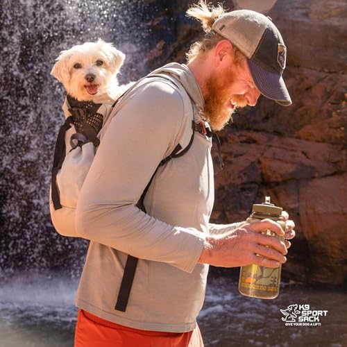 K9 Sport Sack Air 2 - Small, Light Grey - Ideal for Dogs with 13-16” Back Length - Durable, Breathable Backpack-Style Carrier - Perfect for Walks, Short Hikes & Public Transportation