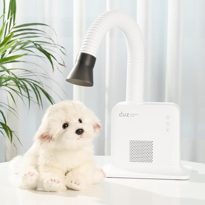 DUZ V2Pro Advanced & Energy-Efficient Pet Grooming Dryer: Powerful Airflow, Low Wattage, Hands-Free Operation, Quiet & Stress-Free Grooming Solution, Ideal for All Coats