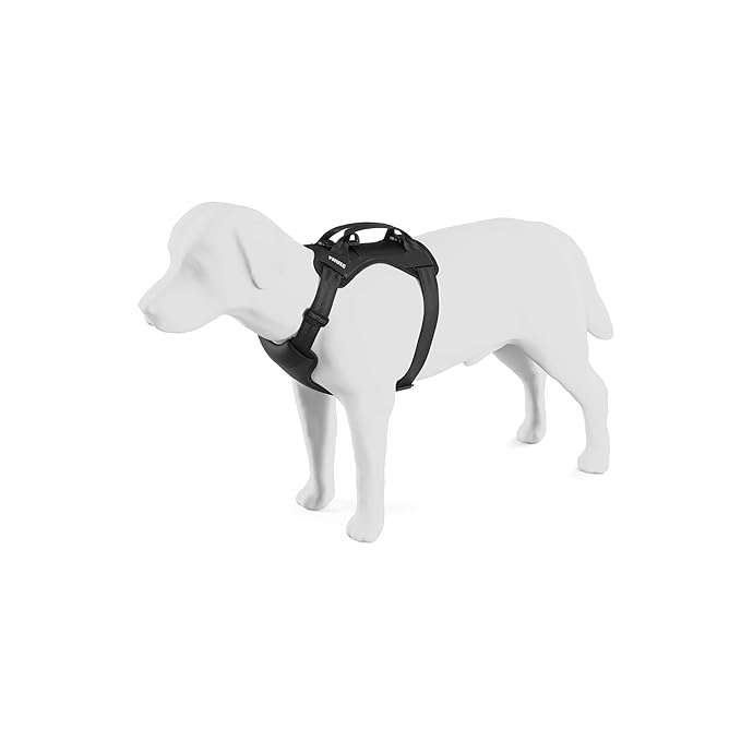 Thule Cappy Dog Harness M - Crash-Tested for Safety - Seatbelt passthrough - Adjustable & Easy to Clean - Padded Breathable mesh Panels - Leash Loop - Step-in Design