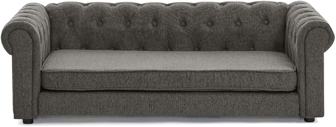 Dog Sofa Couch for Medium to Large Dogs, 55" Memory Foam Pet Sofa Couch with Washable Fabric, Durable Elevated Dog Bed with Legs, Removable Cushion for Medium and Large Dogs, Dark Grey