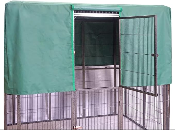 SENY Waterproof Night Cover for Large Walk-in Bird Aviary Cage. (Green Cover Only)