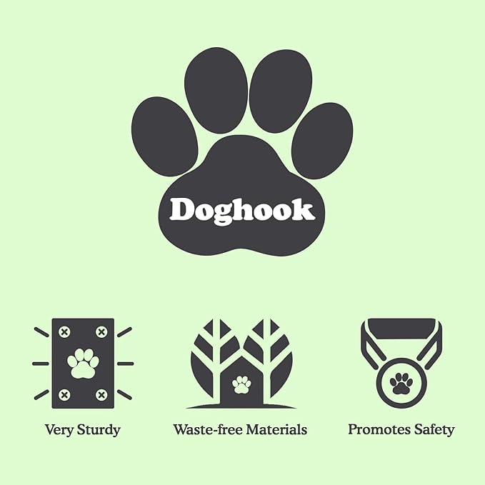 Canine Hitch- Secure Dog Leash Parking Mounted Indoor – Outdoor Wall Hook - Tie Out Stainless Steel Practical Lead Management for Home & Business, Slim Compact 2 Pack
