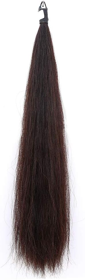 Horse Tail Extensions with Braided Horsehair Loop, Blunt Cut Bottom, 28-30 inches Long and 3/8 lb Weight