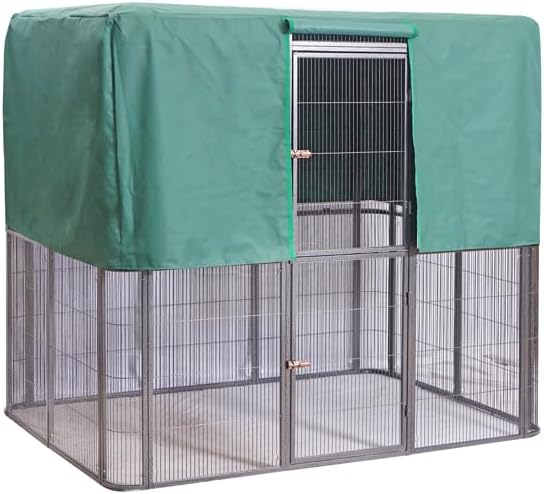 SENY Waterproof Night Cover for Large Walk-in Bird Aviary Cage. (Green Cover Only)