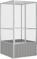 Steel Bird Cage, Large Flight King Bird Cage for Cockatiels African Grey Quaker Amazon Sun Parakeets Green Cheek Conures Pigeons Parrot Bird Cage Birdcage, Gray 43.7"x42.1"x83.3"