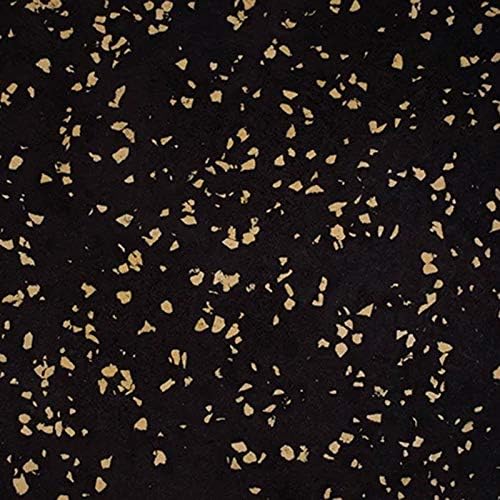 Playsafer Genaflex Rubber Gym Floor Mat, Heavy Duty Commercial Protective Gym Flooring Roll - 8mm Thick (4' X 6', 15% Tan)