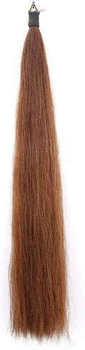 Horse Tail Extensions with Braided Horsehair Loop, Blunt Cut Bottom, 28-30 inches Long and 3/8 lb Weight