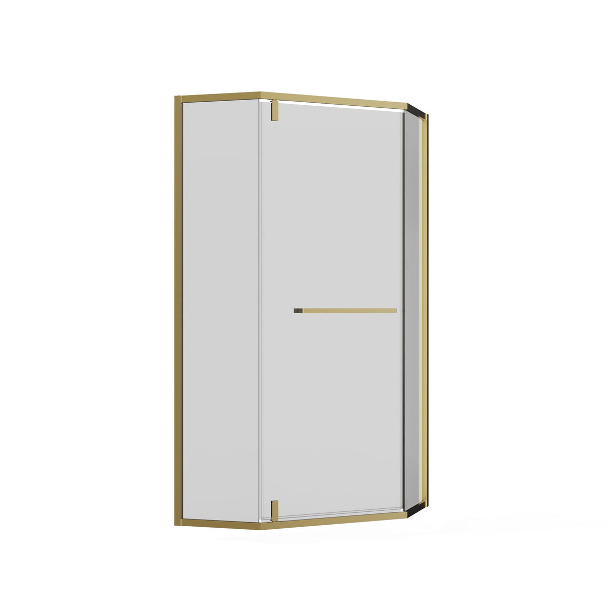 Goodyo - Neo-Angle Frameless Shower Door - Gold