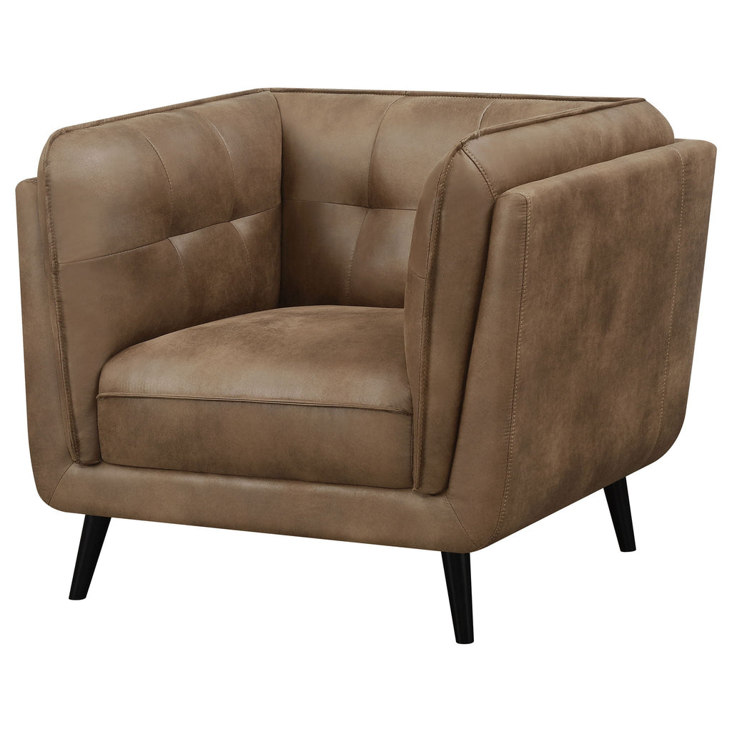 Maximillion - Tuxedo Arms Chair - Brown
