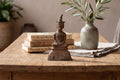 Ancient Laos Artifact Style Bronze Miniature Buddha