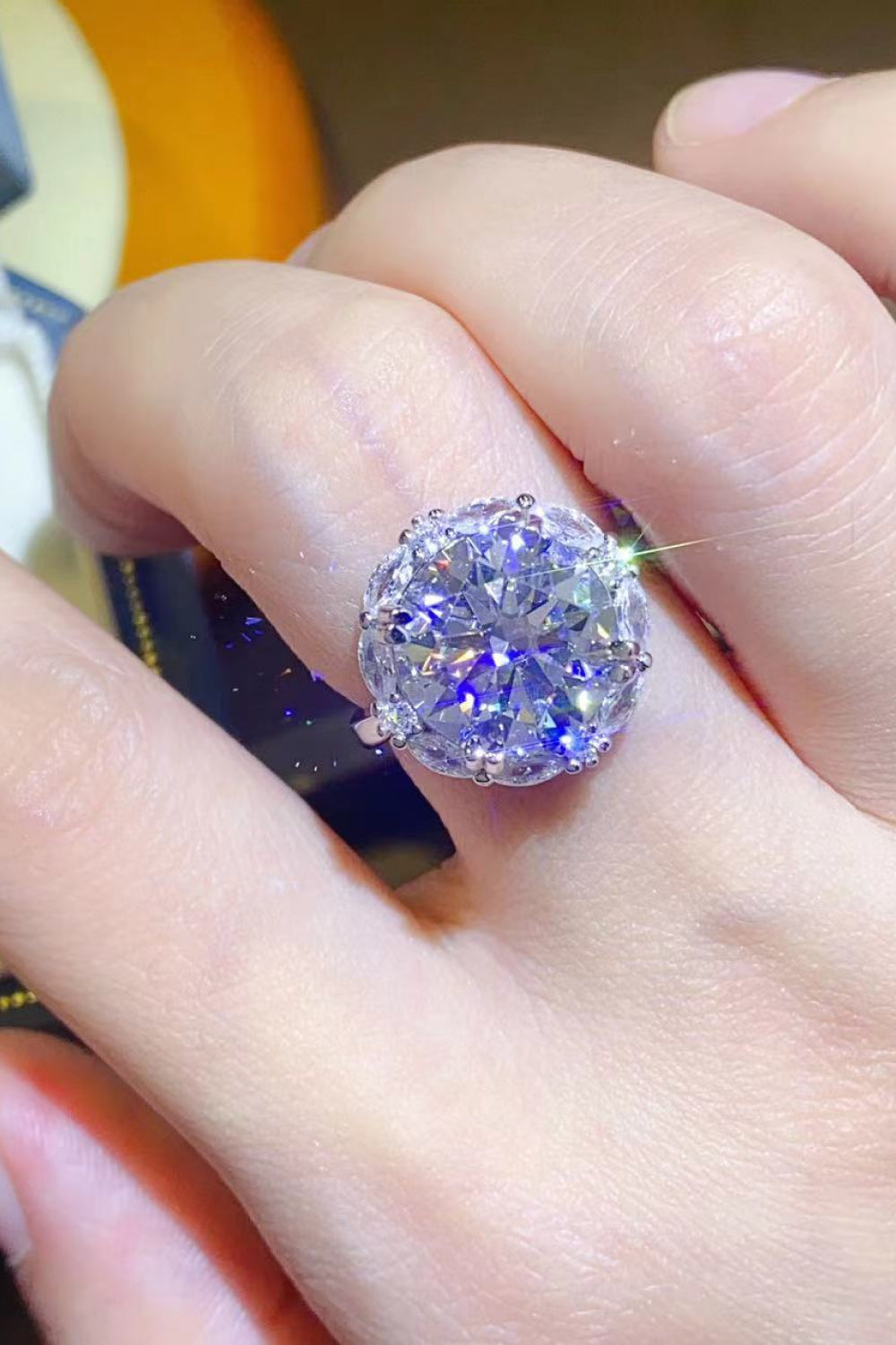 5 Carat Brilliant Round Cut Sparkala™ Platinum Over Pure Sterling Silver Ring