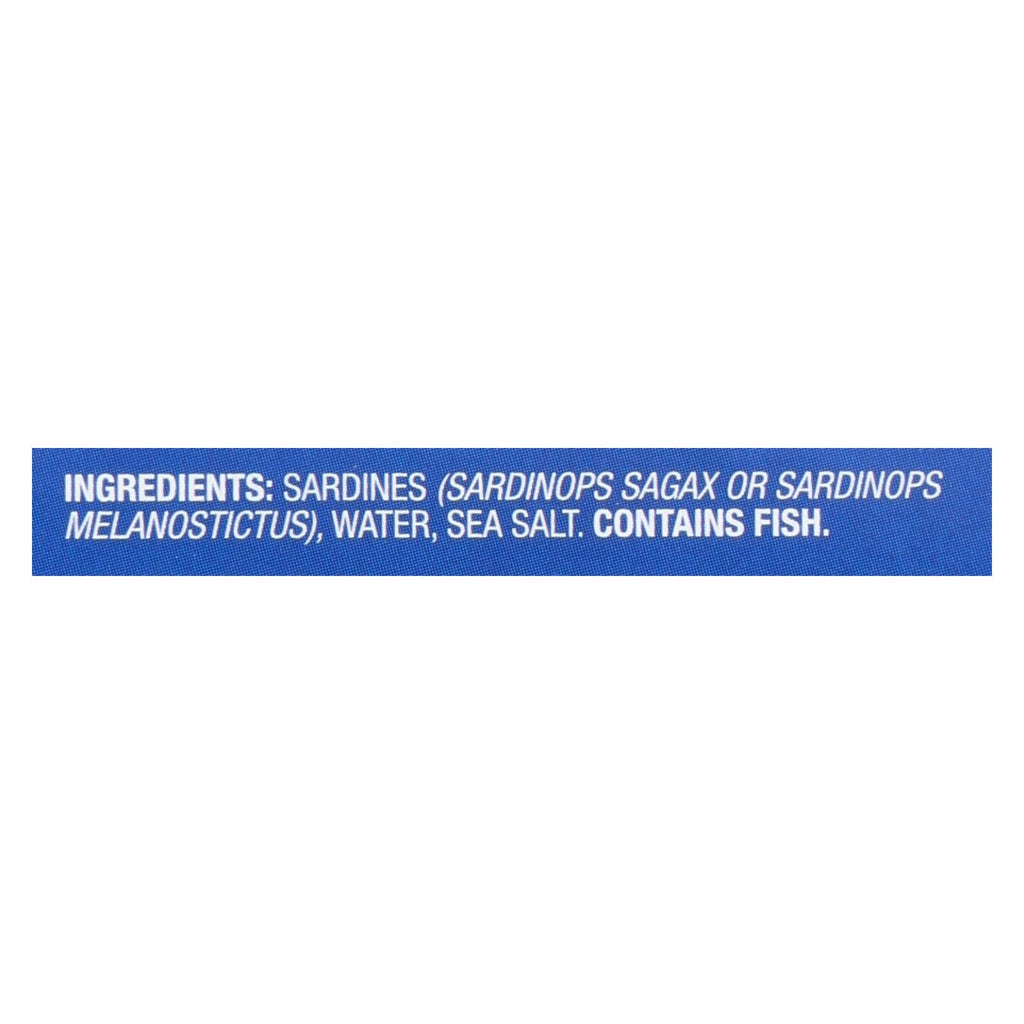 Wild Planet Sustainable, Non-GMO Wild Sardines in Spring Water (Pack of 12 - 4.375 Oz. Cans)