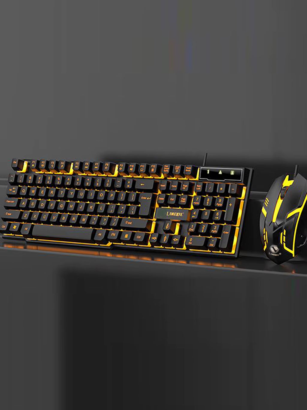 Colorful and Dazzlingly Glowing Gaming Mechanical Wired Keyboard and Mouse Set, Suitable for Desktop Computers and Laptops