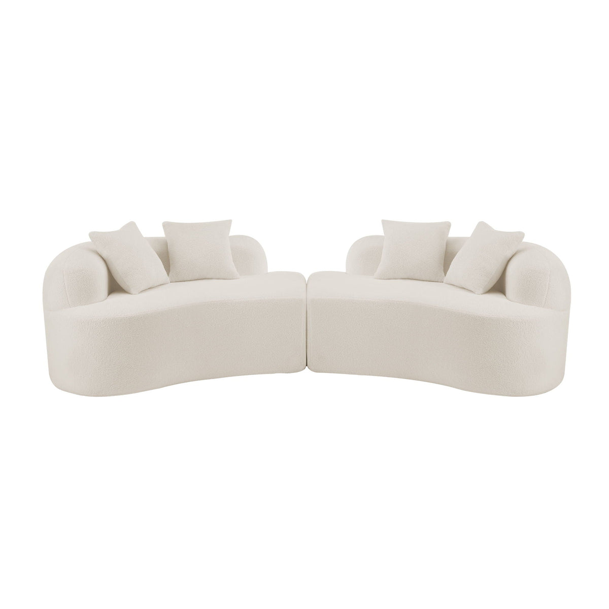 Curved 4 Seater Full Compression Sponge Sofa