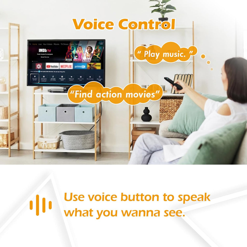 Replacement Voice Remote Control Fit for Fire Smart TV Stick(2Nd Gen/3Rd Gen), Stick(Hd/4K Max/4K/Lite), TV Cube, Smart TV (3Rd Gen, Pendant Design), Not for Roku Multicolor