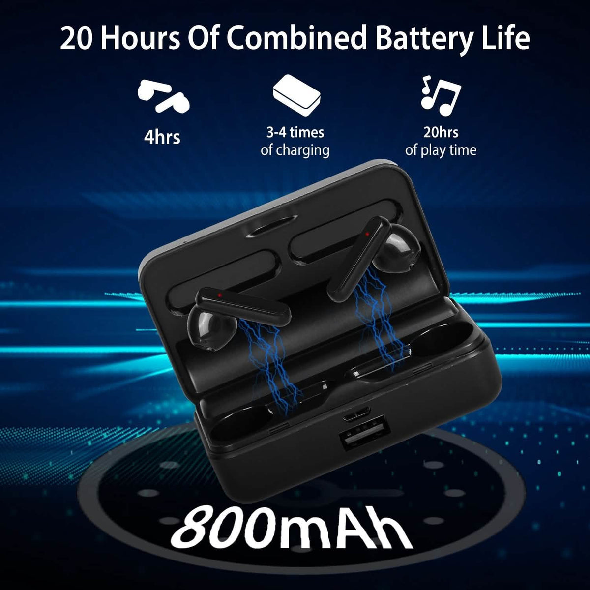 5.3 TWS Wireless Earbuds Touch Control Headphone