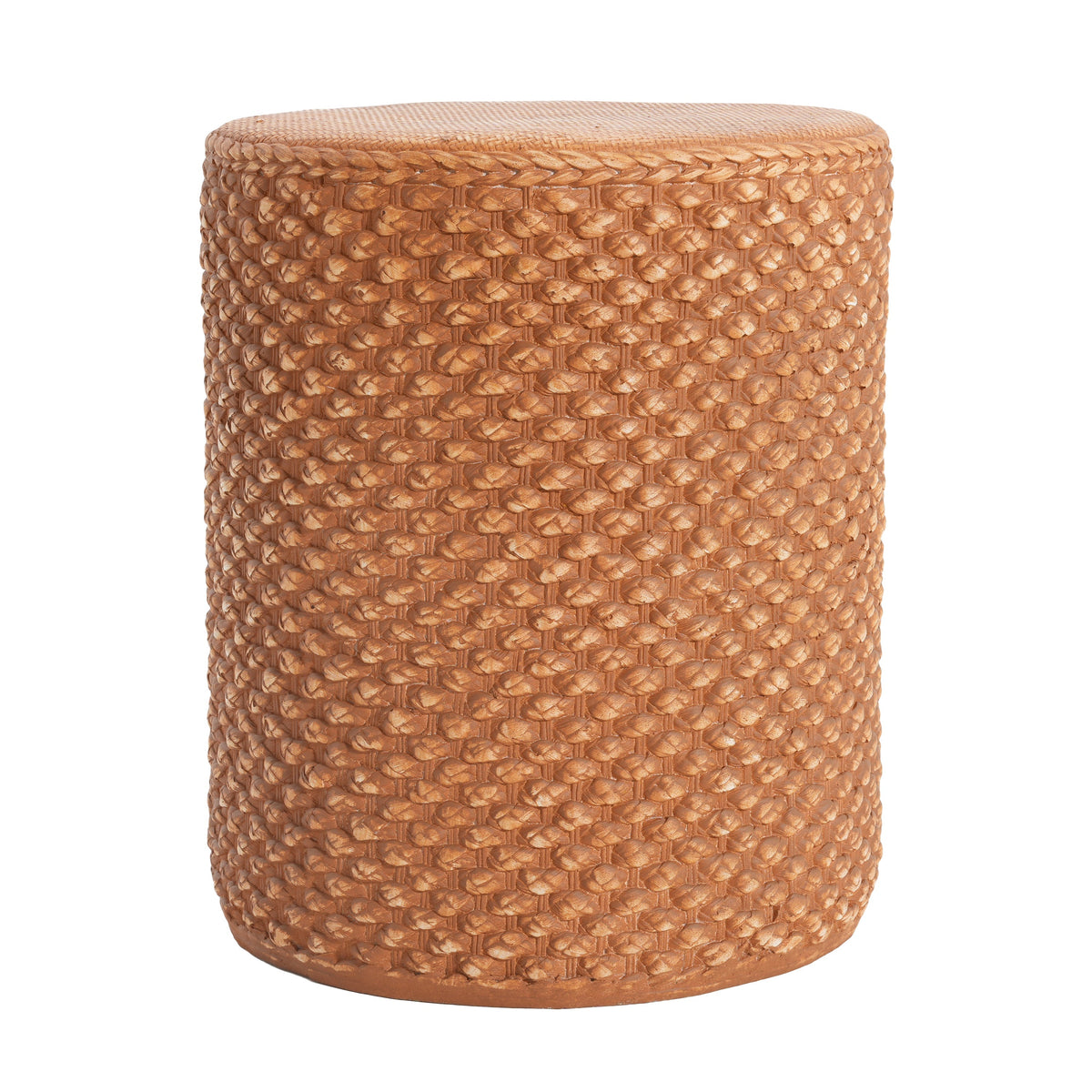 Evie Outdoor Patio Round MGO Side Table Brown