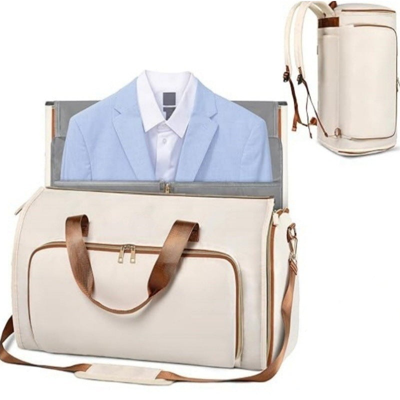 Convertible Cloth Wear-resistant Folding Storage Garment Suit Bag Crossbody Rotatable Backpack