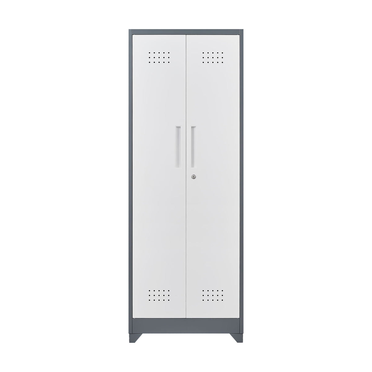 Lockers With Locking Doors, Adjustable Shelves, High Broom Tool Storage Cabinet