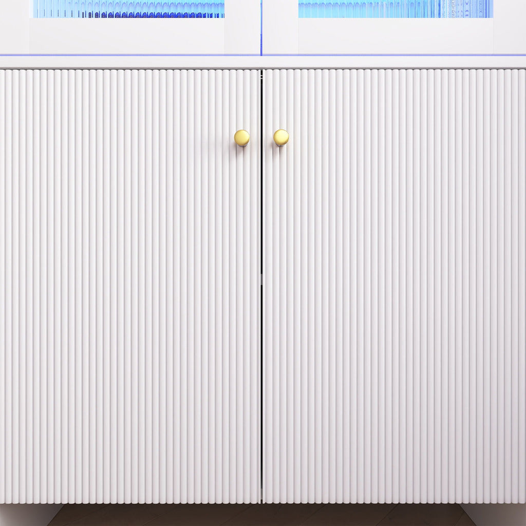 Modern Tech Inspired Dome Cabinet With LED Lighting